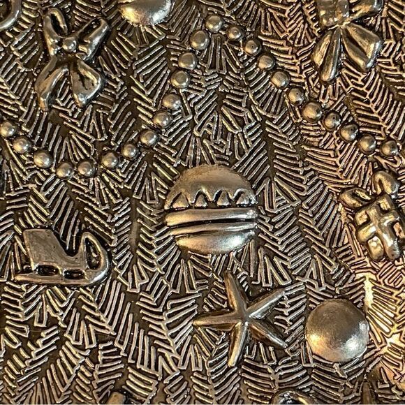 Vintage Silver Plated Christmas Tree Small Dish, Tray/ Candy/Nuts/Trinkets/Bulbs - Picture 13 of 16